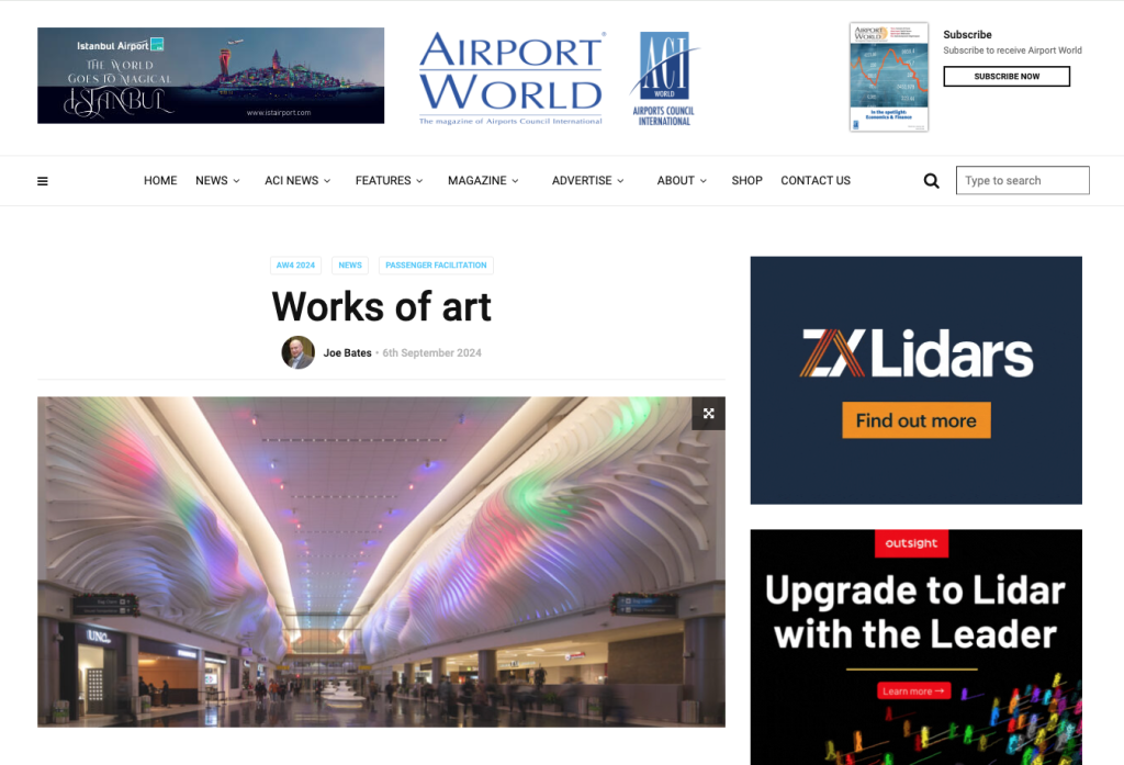 Airport World - Works of Art - Website Preview