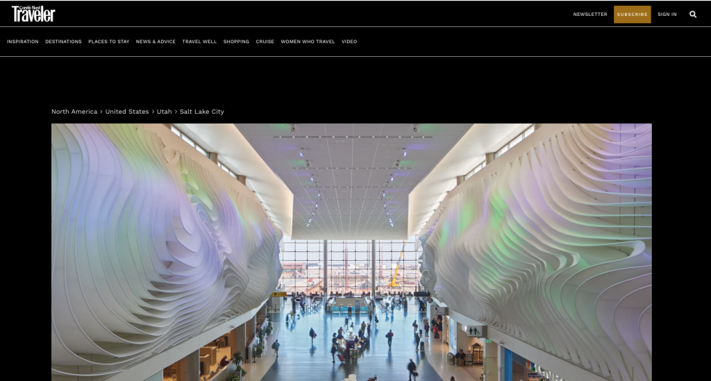Salt Lake City’s New Airport Is Art-Filled, Multi-Sensorial, and Designed for the Future - Website Article