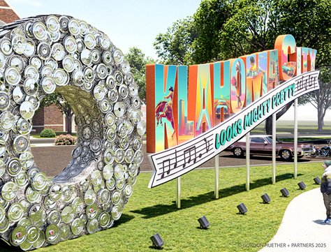 Oklahoma City Route 66 100th Anniversary Landmark