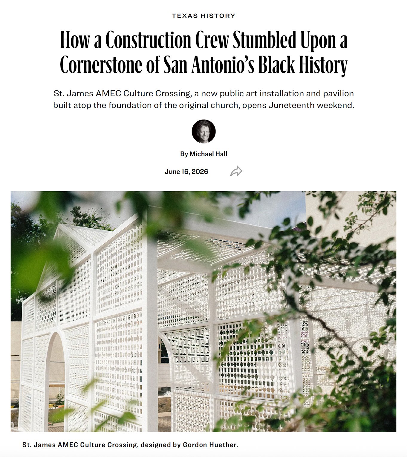 How a Construction Crew Stumbled Upon aCornerstone of San Antonio’s Black History