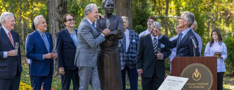 The Culinary Institute of America (CIA) unveils sculpture of Thomas Keller